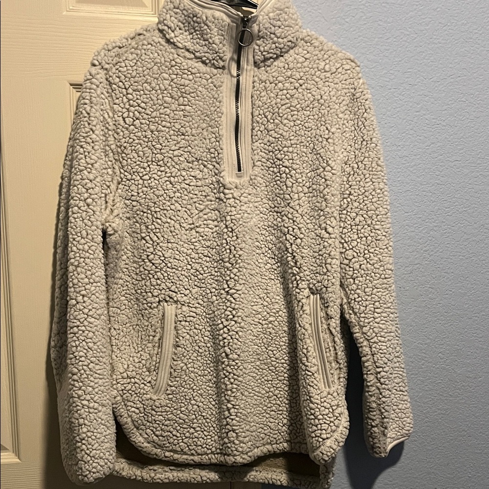 Cozy White Sherpa Sweater